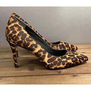Charles David Women's Vibe Heels Pumps Size 5.5 Leopard Print Leather Lining